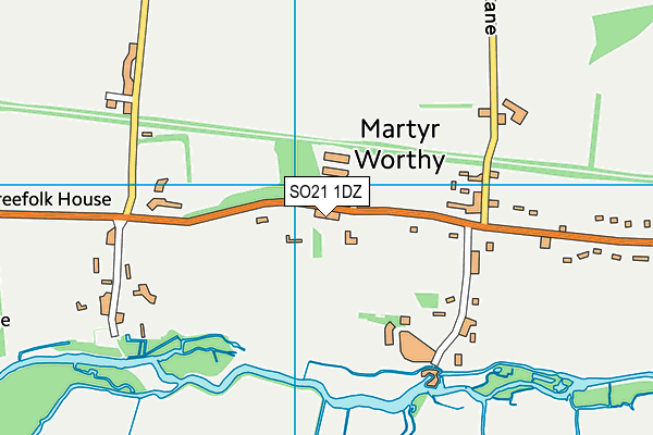 SO21 1DZ map - OS VectorMap District (Ordnance Survey)