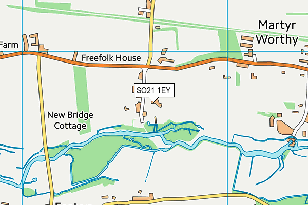 SO21 1EY map - OS VectorMap District (Ordnance Survey)