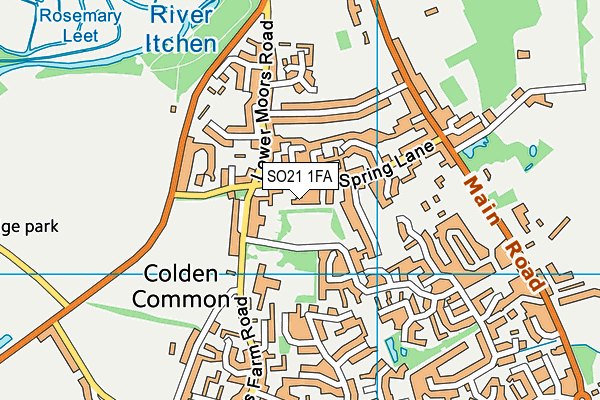 SO21 1FA map - OS VectorMap District (Ordnance Survey)