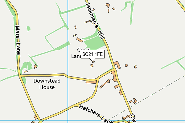 SO21 1FE map - OS VectorMap District (Ordnance Survey)