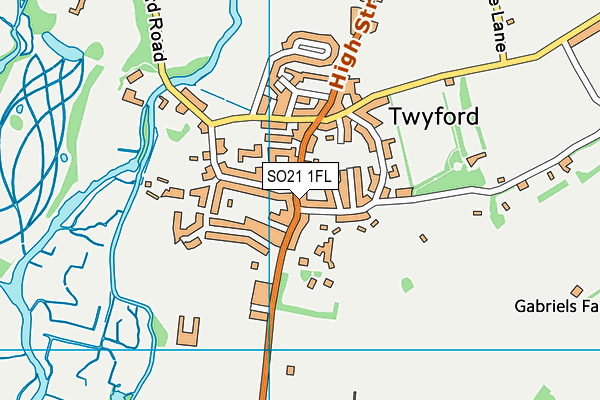 SO21 1FL map - OS VectorMap District (Ordnance Survey)