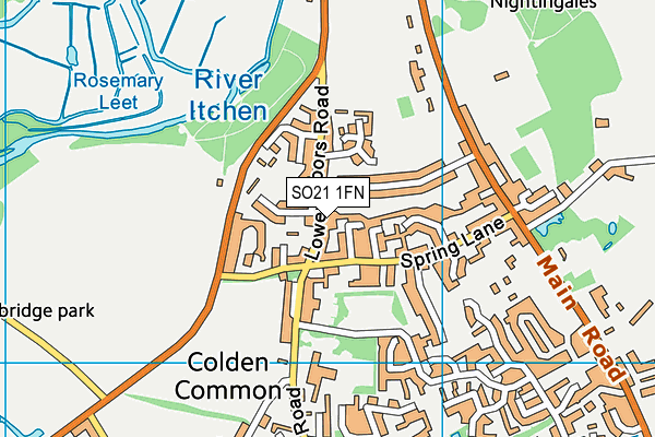 SO21 1FN map - OS VectorMap District (Ordnance Survey)