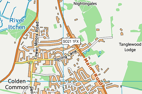 SO21 1FX map - OS VectorMap District (Ordnance Survey)