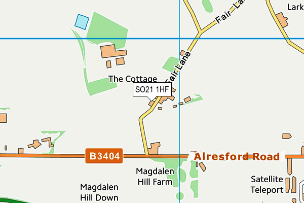 SO21 1HF map - OS VectorMap District (Ordnance Survey)