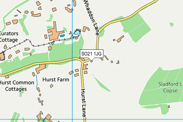 SO21 1JG map - OS VectorMap District (Ordnance Survey)