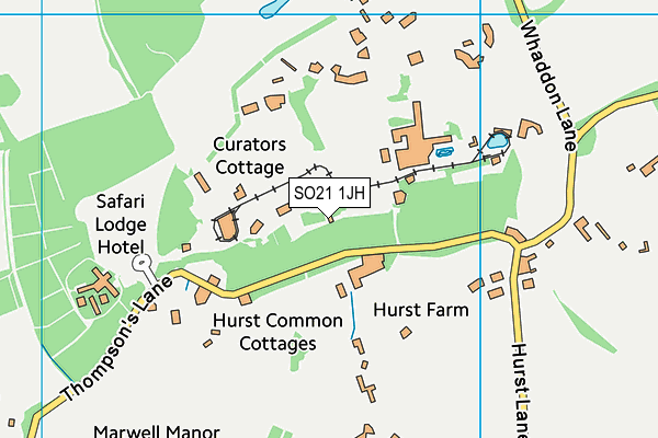 SO21 1JH map - OS VectorMap District (Ordnance Survey)