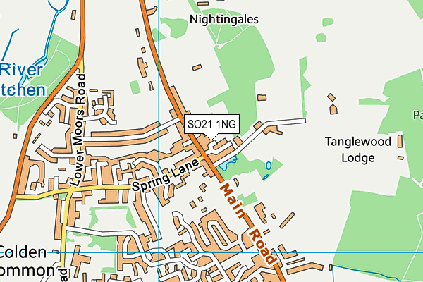 SO21 1NG map - OS VectorMap District (Ordnance Survey)