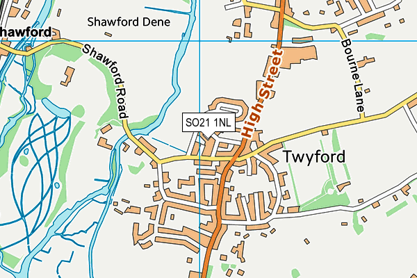 SO21 1NL map - OS VectorMap District (Ordnance Survey)