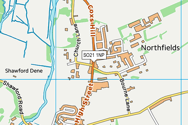 SO21 1NP map - OS VectorMap District (Ordnance Survey)