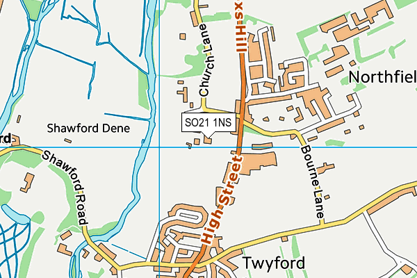 SO21 1NS map - OS VectorMap District (Ordnance Survey)