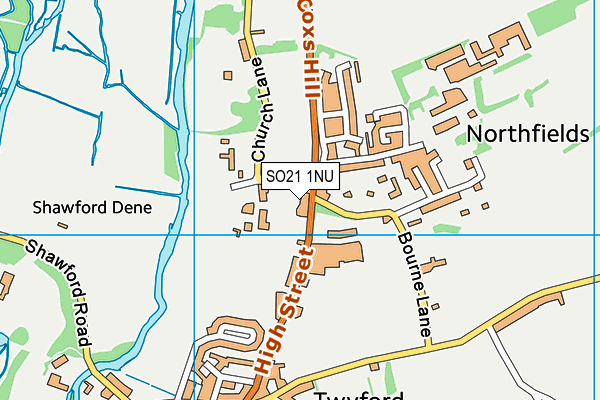 SO21 1NU map - OS VectorMap District (Ordnance Survey)