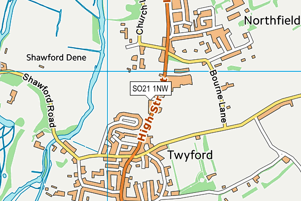 Twyford School map (SO21 1NW) - OS VectorMap District (Ordnance Survey)