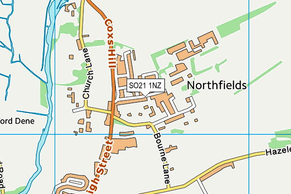 SO21 1NZ map - OS VectorMap District (Ordnance Survey)