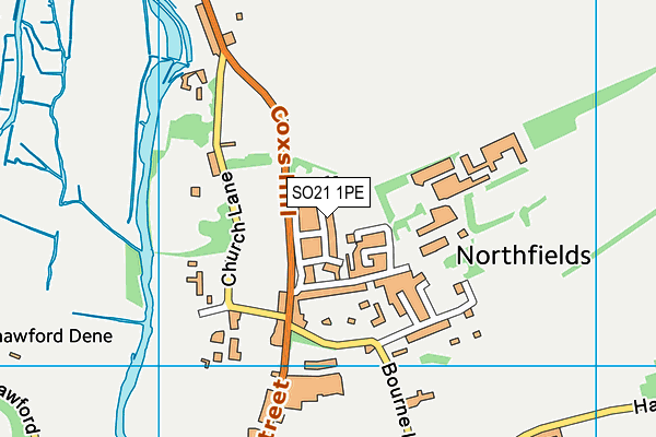 SO21 1PE map - OS VectorMap District (Ordnance Survey)