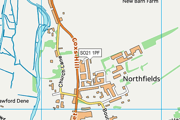 SO21 1PF map - OS VectorMap District (Ordnance Survey)