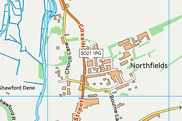 SO21 1PG map - OS VectorMap District (Ordnance Survey)