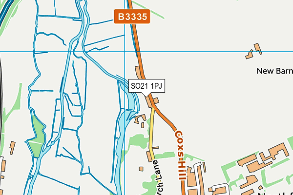 SO21 1PJ map - OS VectorMap District (Ordnance Survey)