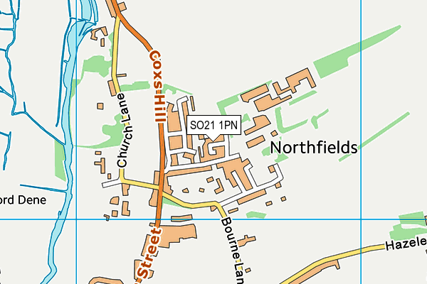 SO21 1PN map - OS VectorMap District (Ordnance Survey)