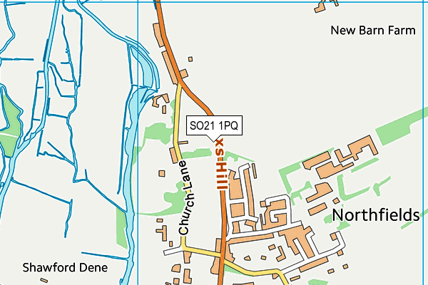 SO21 1PQ map - OS VectorMap District (Ordnance Survey)