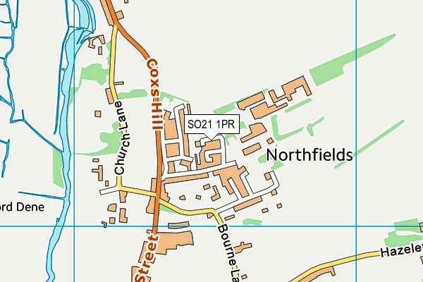 SO21 1PR map - OS VectorMap District (Ordnance Survey)