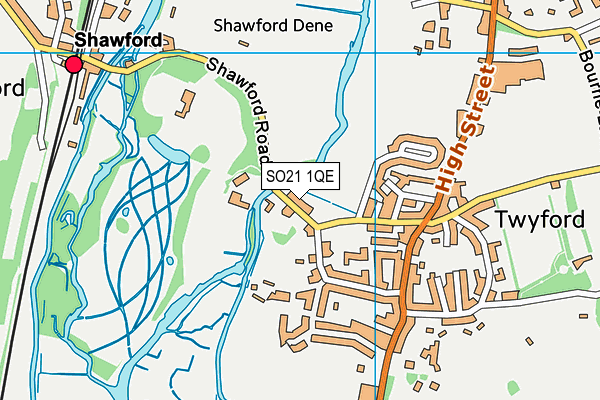 SO21 1QE map - OS VectorMap District (Ordnance Survey)