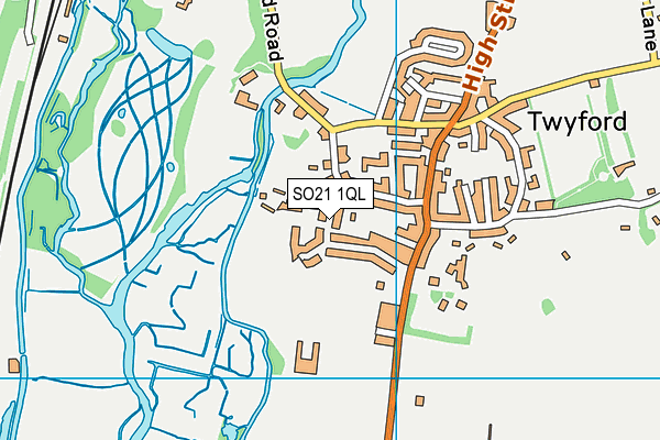 SO21 1QL map - OS VectorMap District (Ordnance Survey)