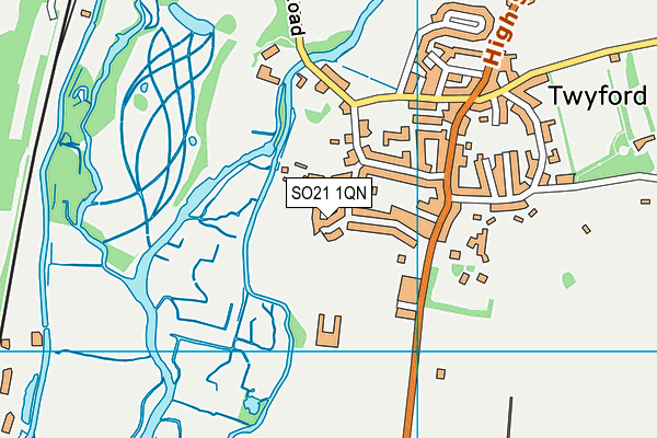 SO21 1QN map - OS VectorMap District (Ordnance Survey)