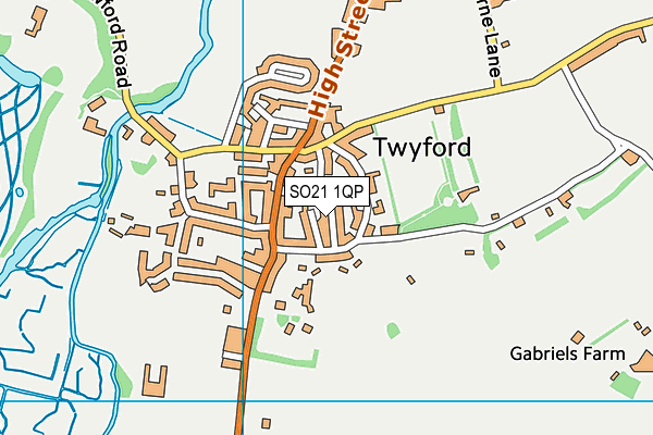 SO21 1QP map - OS VectorMap District (Ordnance Survey)