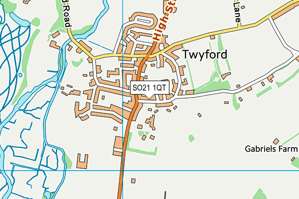 SO21 1QT map - OS VectorMap District (Ordnance Survey)