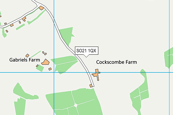 SO21 1QX map - OS VectorMap District (Ordnance Survey)