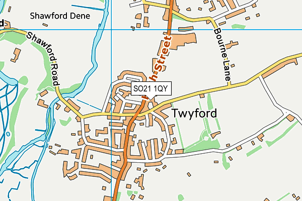 SO21 1QY map - OS VectorMap District (Ordnance Survey)