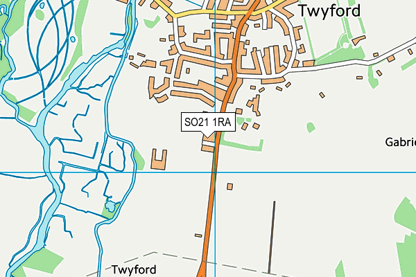 SO21 1RA map - OS VectorMap District (Ordnance Survey)