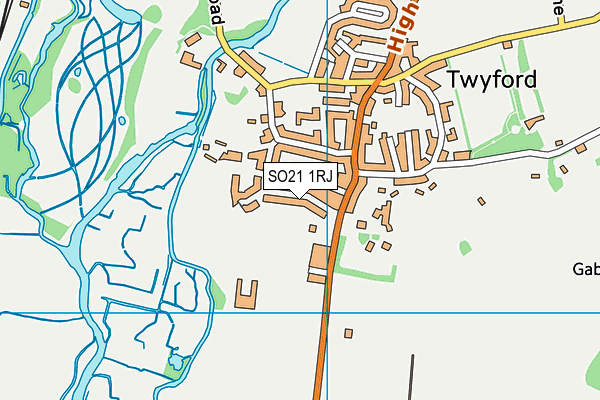 SO21 1RJ map - OS VectorMap District (Ordnance Survey)