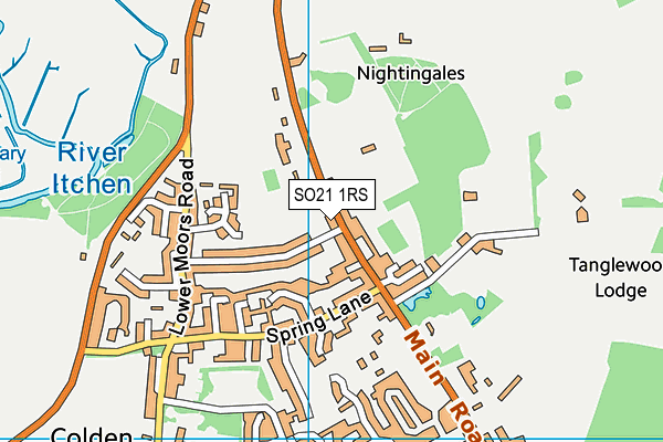SO21 1RS map - OS VectorMap District (Ordnance Survey)