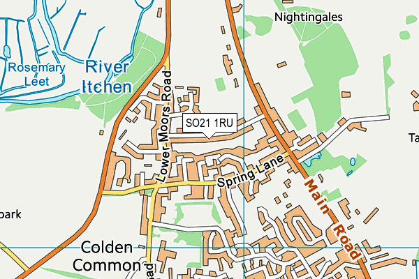 SO21 1RU map - OS VectorMap District (Ordnance Survey)