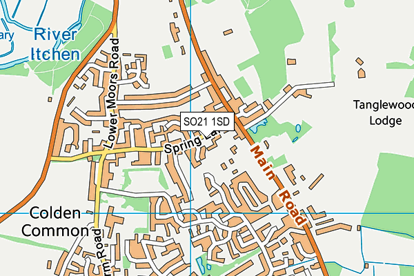 SO21 1SD map - OS VectorMap District (Ordnance Survey)