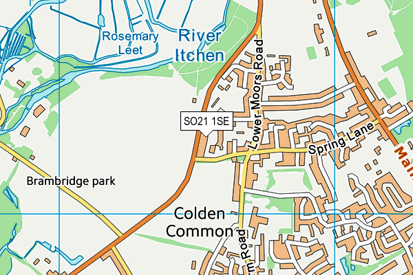 SO21 1SE map - OS VectorMap District (Ordnance Survey)