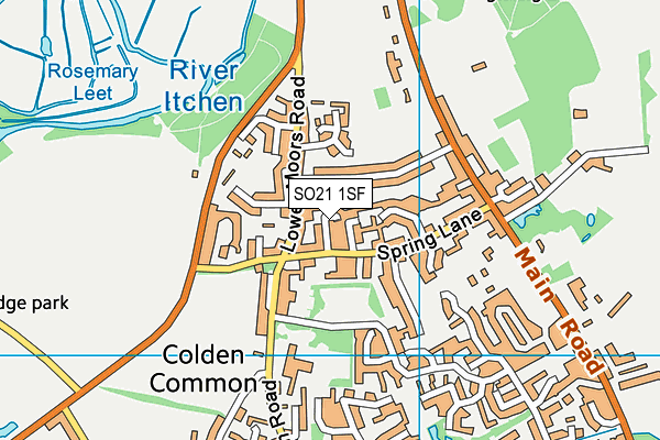 SO21 1SF map - OS VectorMap District (Ordnance Survey)