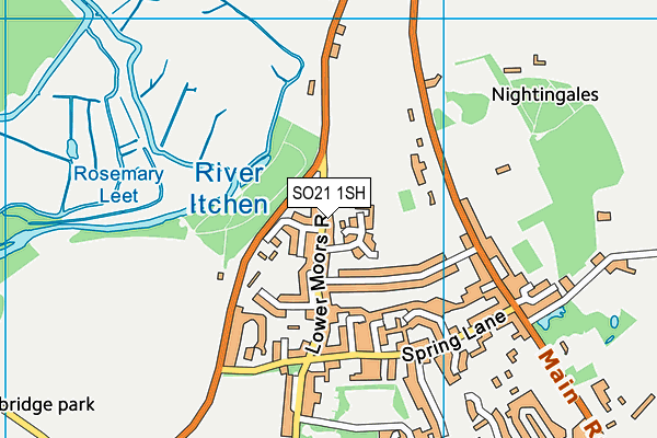 SO21 1SH map - OS VectorMap District (Ordnance Survey)