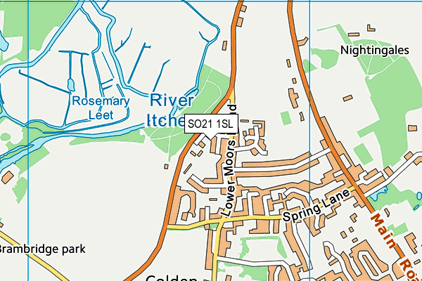 SO21 1SL map - OS VectorMap District (Ordnance Survey)