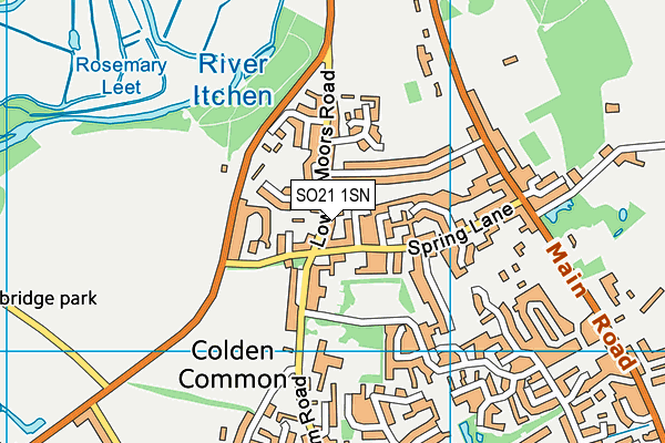 SO21 1SN map - OS VectorMap District (Ordnance Survey)