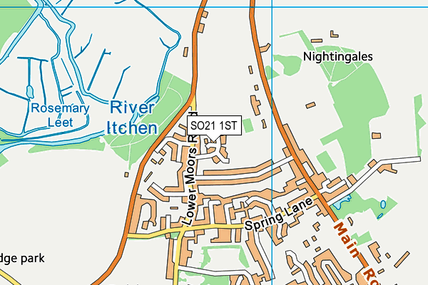 SO21 1ST map - OS VectorMap District (Ordnance Survey)