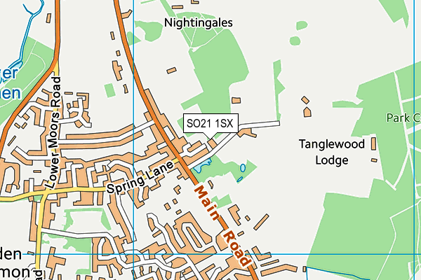 SO21 1SX map - OS VectorMap District (Ordnance Survey)