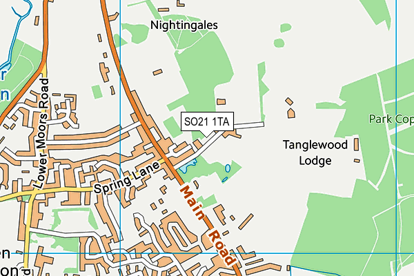 SO21 1TA map - OS VectorMap District (Ordnance Survey)