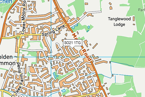 SO21 1TG map - OS VectorMap District (Ordnance Survey)