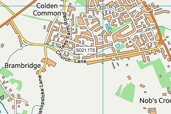 SO21 1TS map - OS VectorMap District (Ordnance Survey)