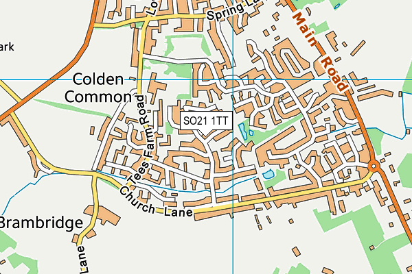 SO21 1TT map - OS VectorMap District (Ordnance Survey)