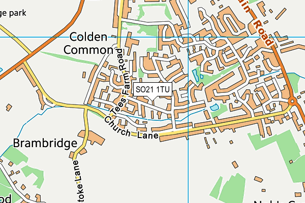 SO21 1TU map - OS VectorMap District (Ordnance Survey)