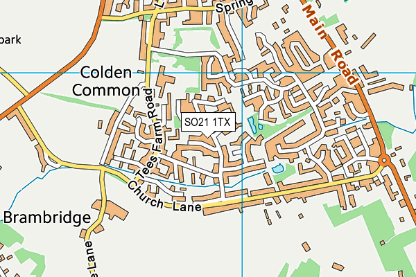 SO21 1TX map - OS VectorMap District (Ordnance Survey)
