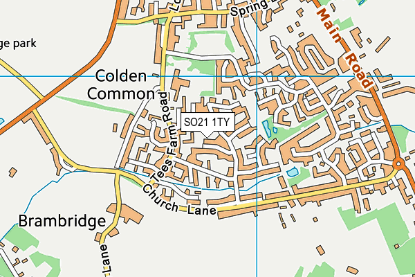 SO21 1TY map - OS VectorMap District (Ordnance Survey)